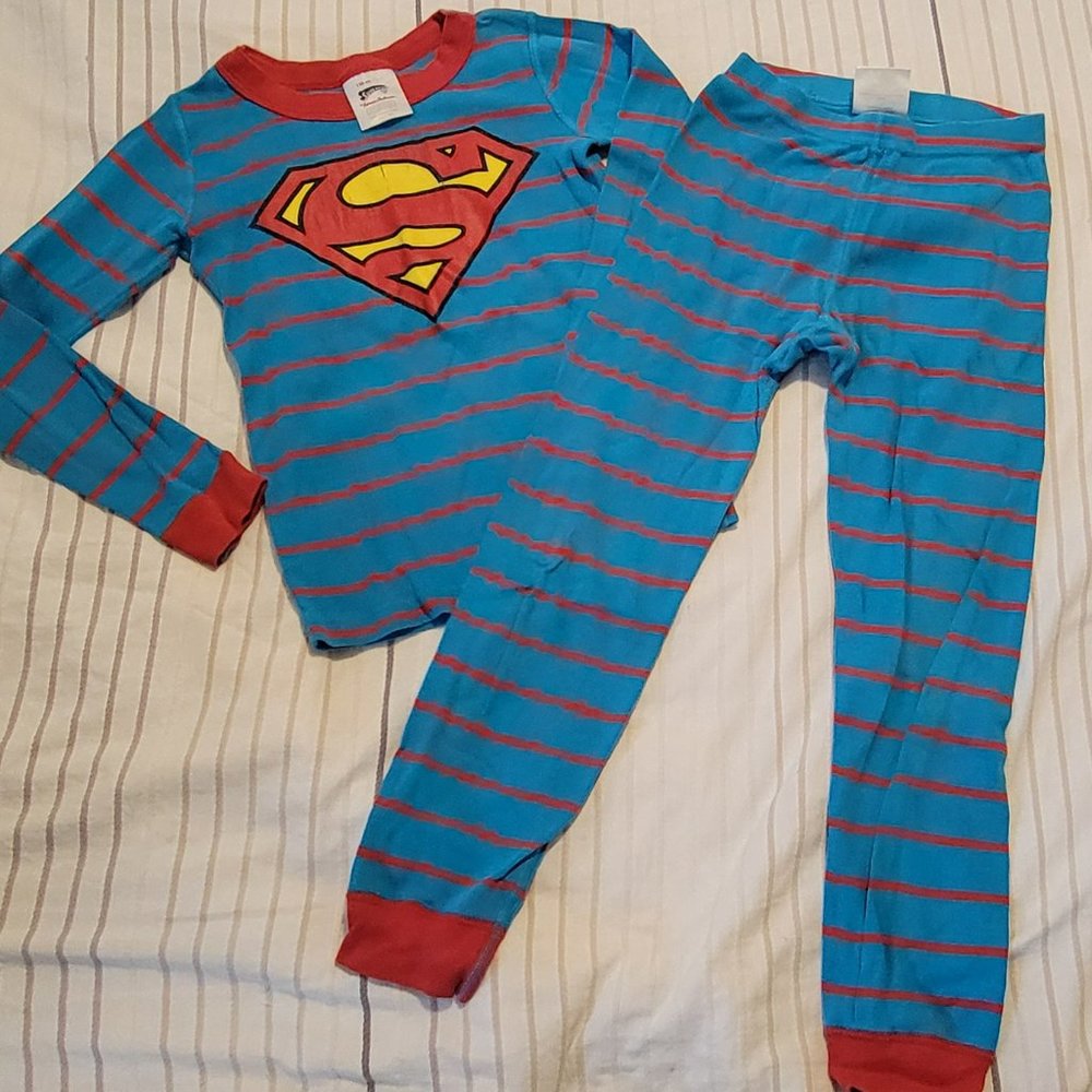 HANNA ANDERSSON Marvel Superman Long John Pajama Set - 120 OR 6-7 (PRE-…